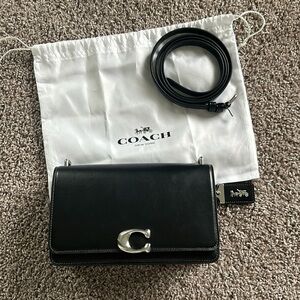 coach bandit shoulder bag - black leather